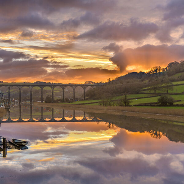 Sunrise at Calstock.