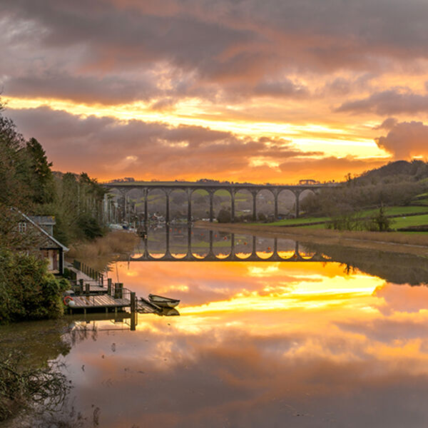 Sunrise at Calstock.