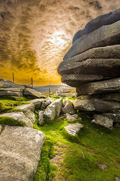 The sun rise over Caradon, viewed from Stowes Hill, nr Minions on Bodmin Moor