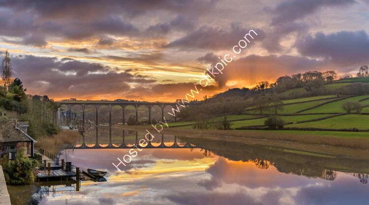 January Calstock, over the River Tamar.