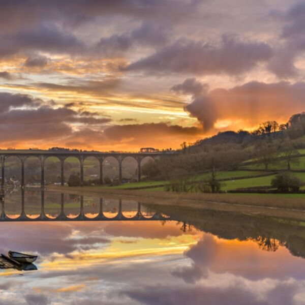 January Calstock, over the River Tamar.