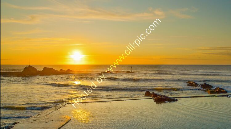 October, The Sea Pool at Bude.