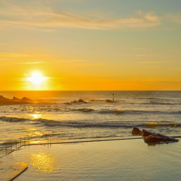 October, The Sea Pool at Bude.
