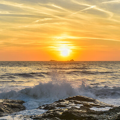 Late evening from Treyarnon Point.