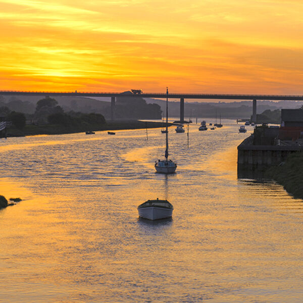 The River Camel at Wadebridge.