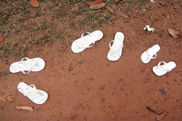 Paper flip flops