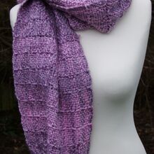 Pink and Grey Soft Acrylic Scarf