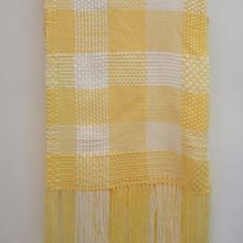Yellow & White Acrylic Blanket