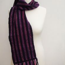 Chunky Purple & Pink Wool Scarf