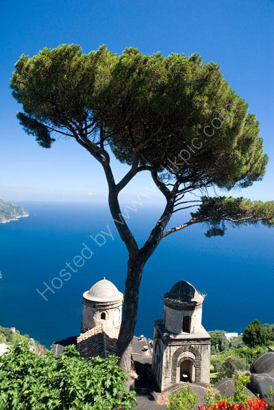 Looking out from the gardens of the Villa Rufolo