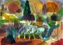 autumn forms watercolour 18x13cm