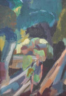 woodpile acrylic on canvas 15x10 cm SOLD