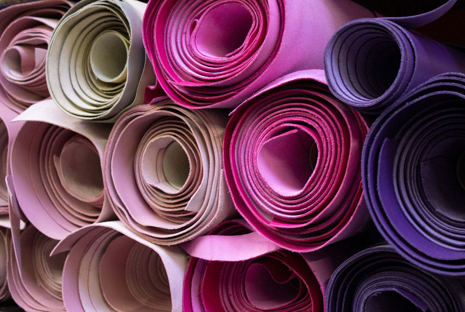 Pink and purple in the warehouse