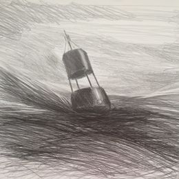 'Buoy' Graphite on Paper. 2017 60 x 45cms