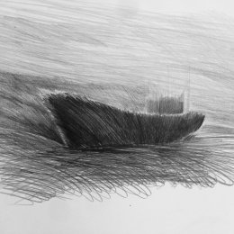 'Hull' Graphite on Paper 2017 60 x 45cms