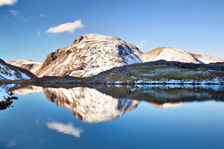 Great Gable across Sprinkling Tarn