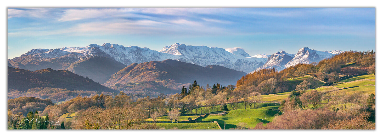Crinkle Crags & Bowfell from Troutbeck