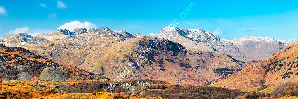 Bowfell Range across Little Langdale Print