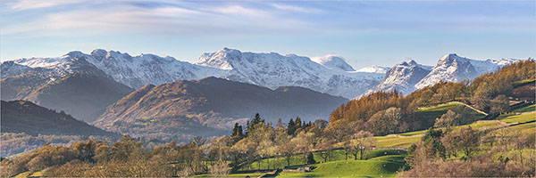 Crinkle Crags & Bowfell from Troutbeck