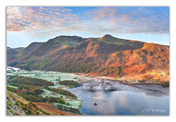 Dawn breaks over the Buttermere Fells