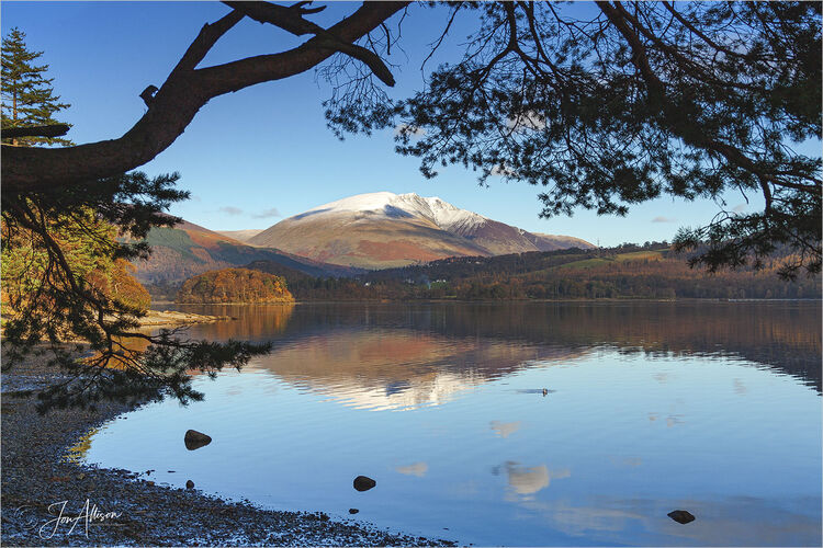 Dusk falls over Derwentwater