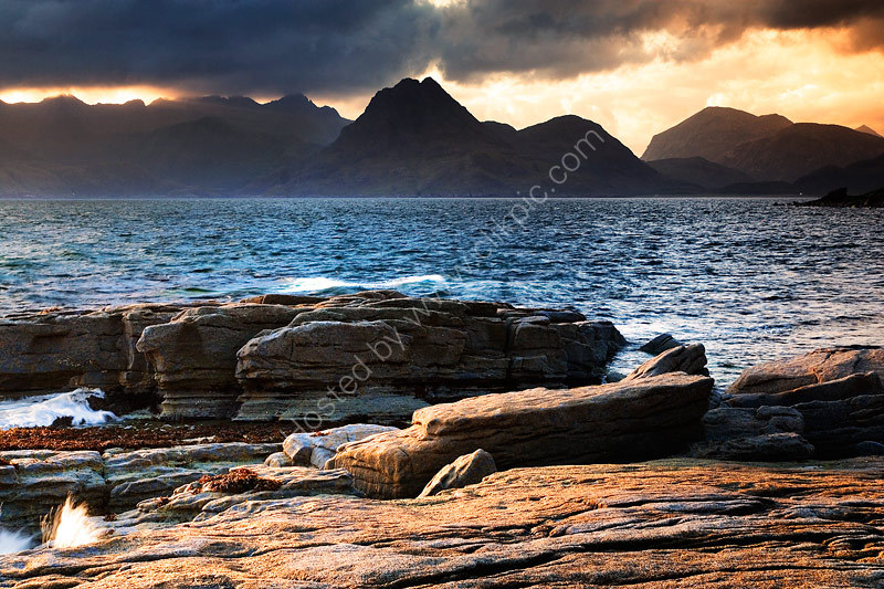 The Cuillin across the sea from Elgol.
