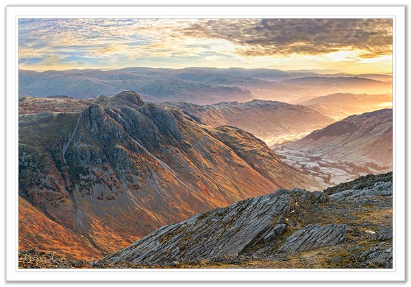 Gimmer Crag, high above Langdale