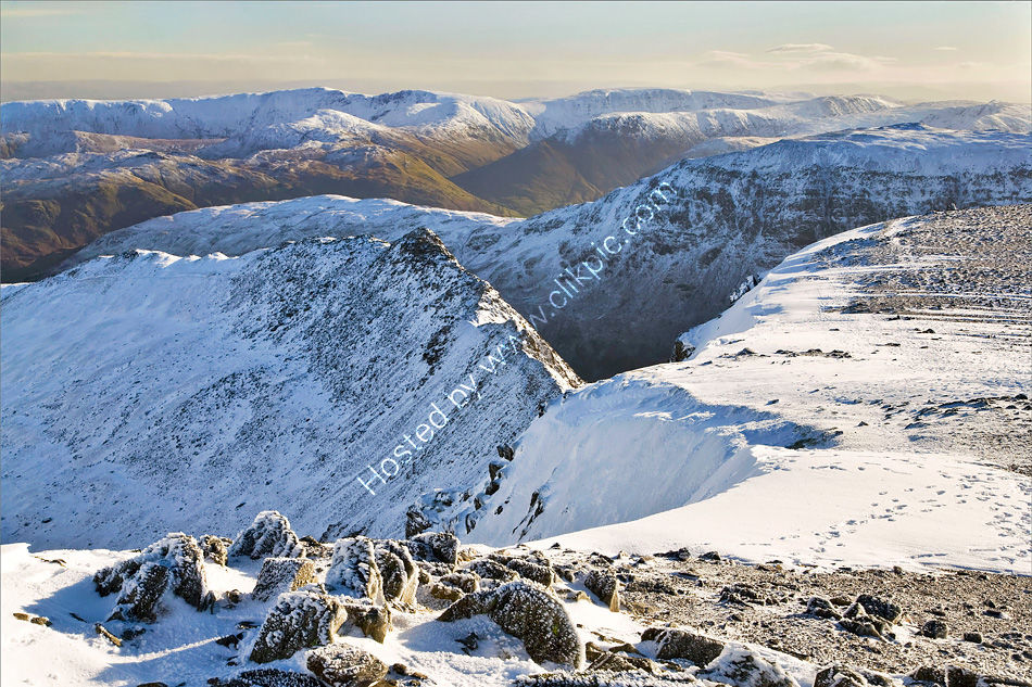 Looking down on Striding Edge