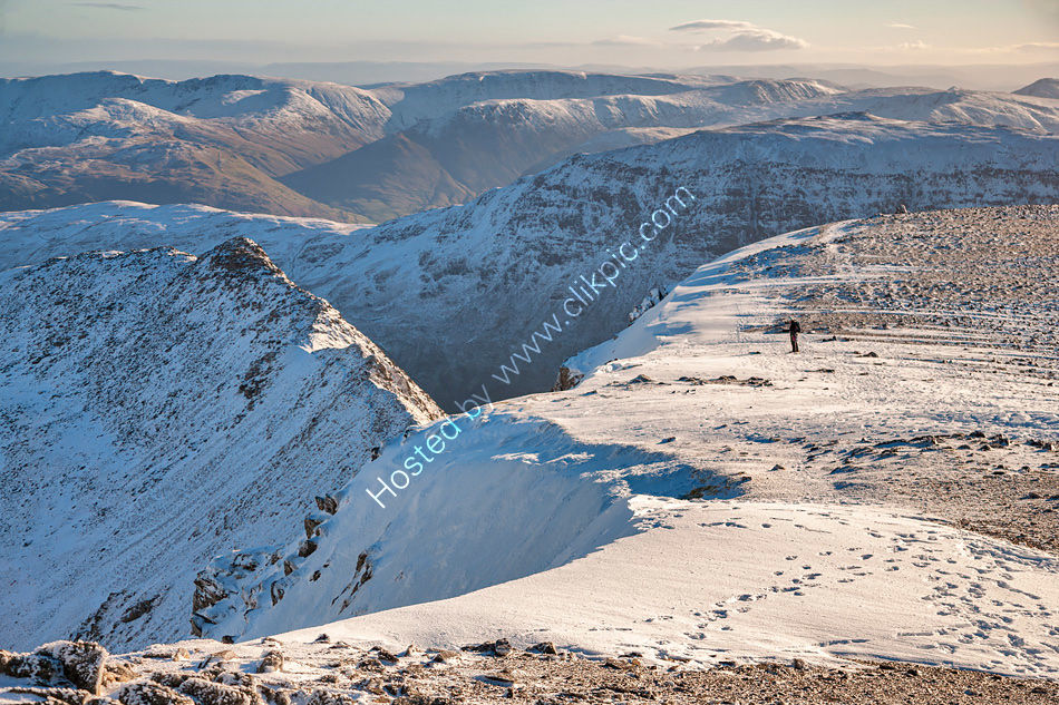 On the Helvellyn summit ridge