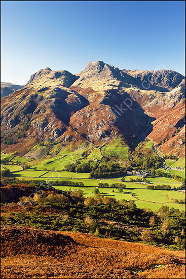 Langdale Pikes from Lingmoor Fell