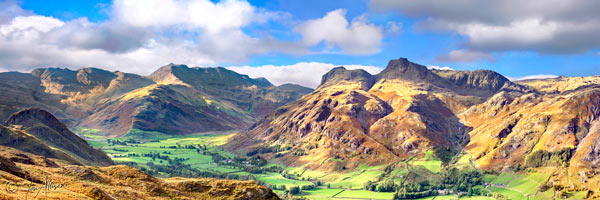 Langdale Pikes from Lingmoor Fell
