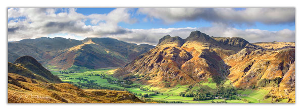 Langdale Pikes from Lingmoor Fell