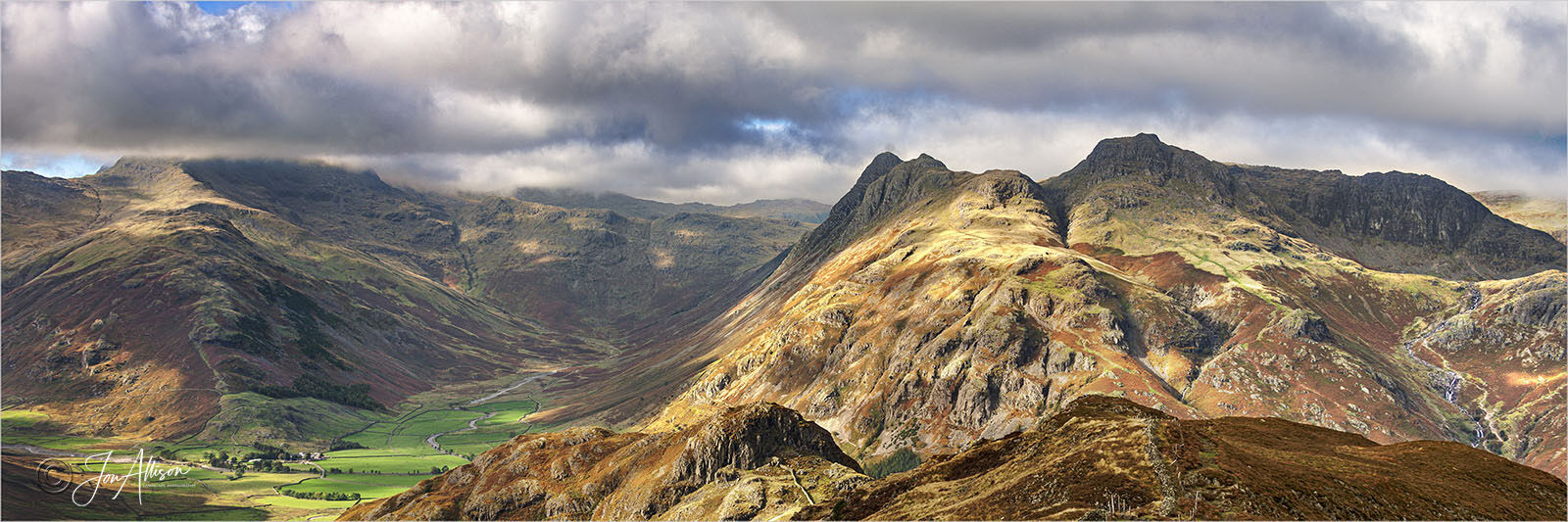 Langdale from Lingmoor Fell Summit