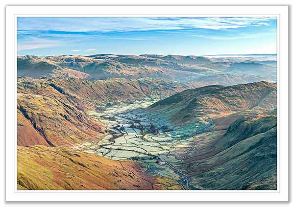 Looking down on Langdale