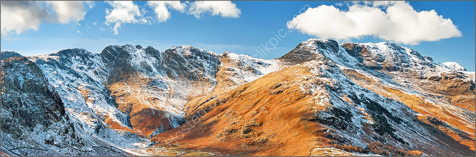 Crinkle Crags and Bowfell captured from Side Pike, Langdale