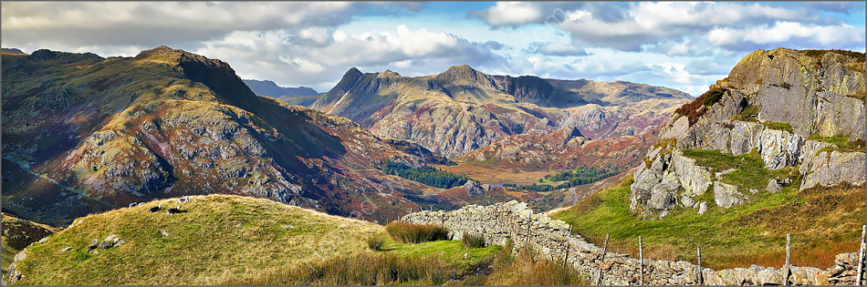 Langdale Pikes from Wetherlam