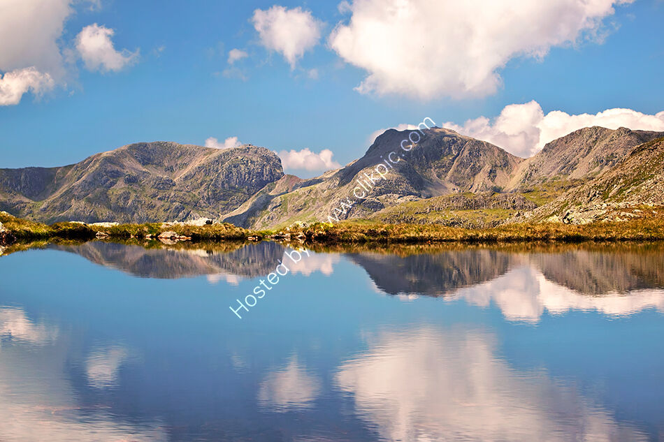 Scafell across Three Tarns