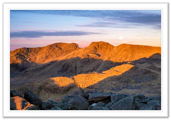 Dawn breaks over Scafell.
