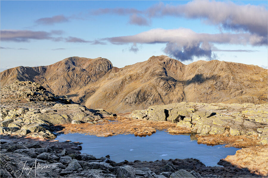 Scafell over Three Tarns