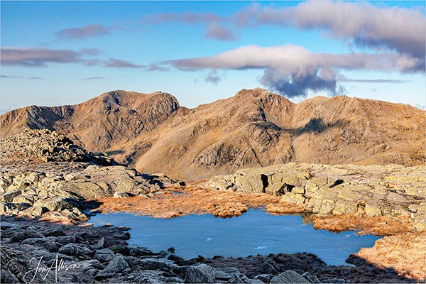 Scafell over Three Tarns