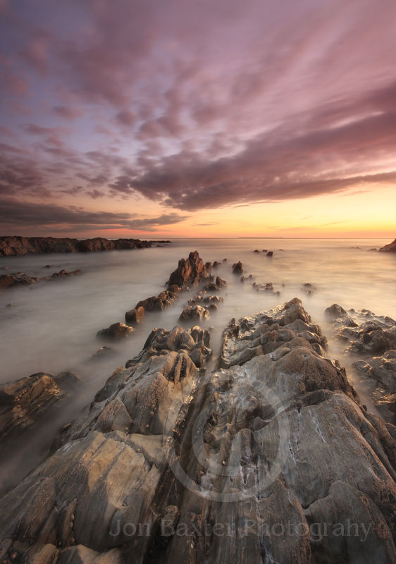 Woolacombe Sunset on the rocks ....