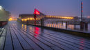 'Scale Lane Swing Bridge at Dawn'