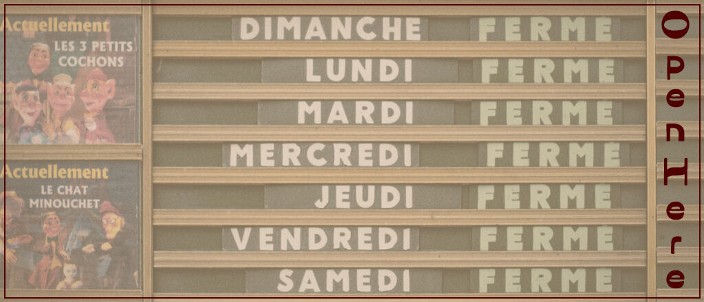 Open Here Sub Header