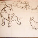 Sketches in charcoal