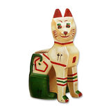 Louis Wain, Stylised Egyptian Cat, Acrylic Oil Canvas Board, 30 x 59cm