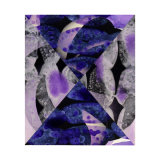 Violet and Silver Collage (9), 27.5 x 33cm