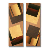 4 Squares (2), Diptych, Acrylic on Canvas, each section 51 x 153cm