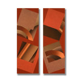 4 Squares (5), Diptych, Acrylic/Canvas/Board, each section 25 x 75cm