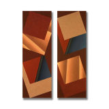 4 Squares (7), Diptych, Acrylic/Canvas/Board, each section 25 x 75cm