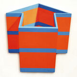 Blue and Orange Arrow, Acrylic Canvas Board,78cm x 82cm